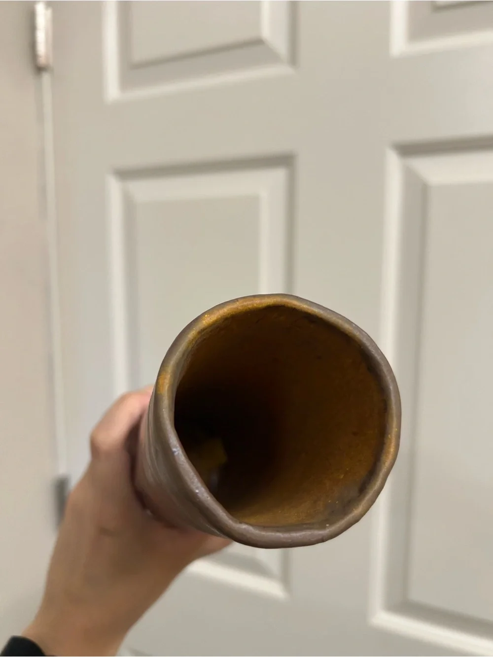 Unique Handmade Brown Ceramic Decorative Vase - Home Accents